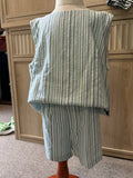 Gabby Green Stripe Shorts Set