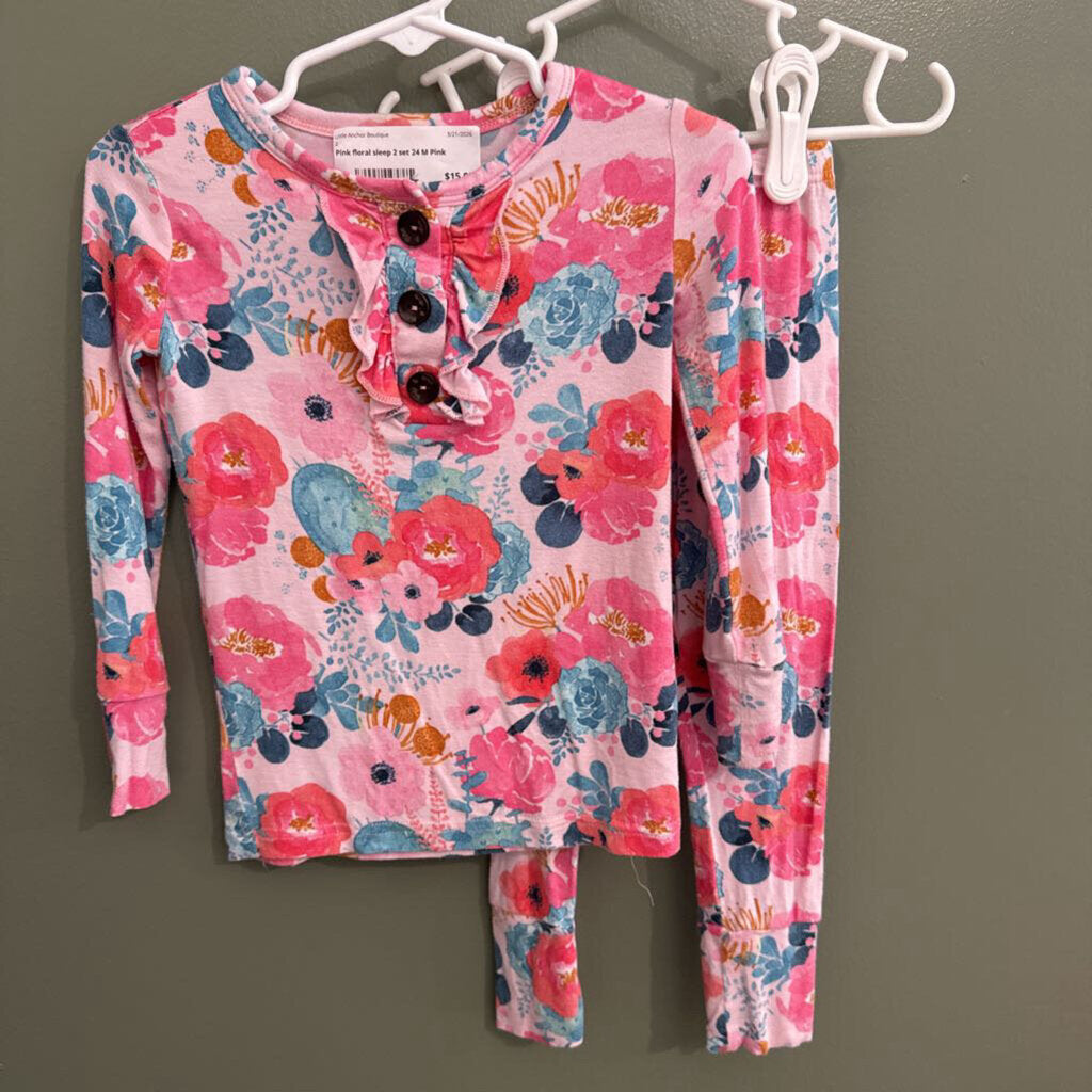 Pink floral sleep 2 set