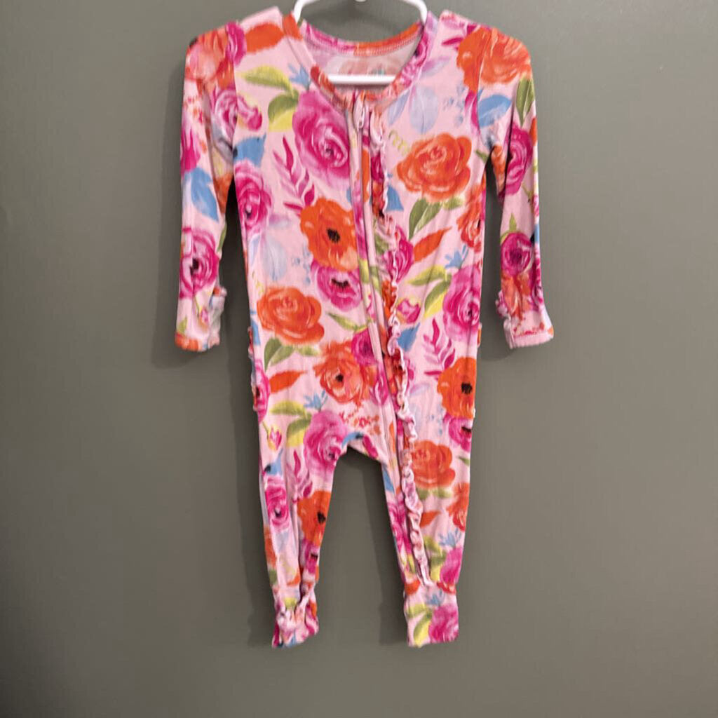 Orange and pink floral sleeper