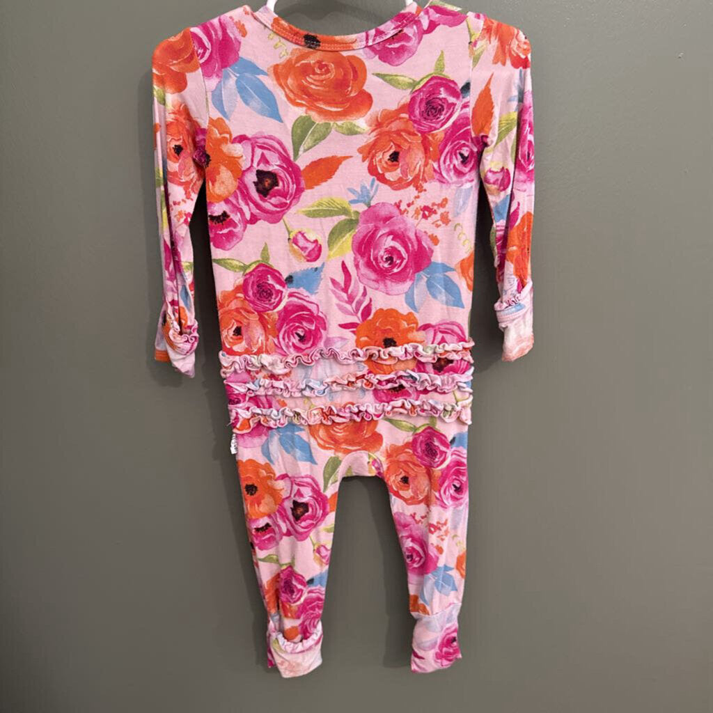 Orange and pink floral sleeper