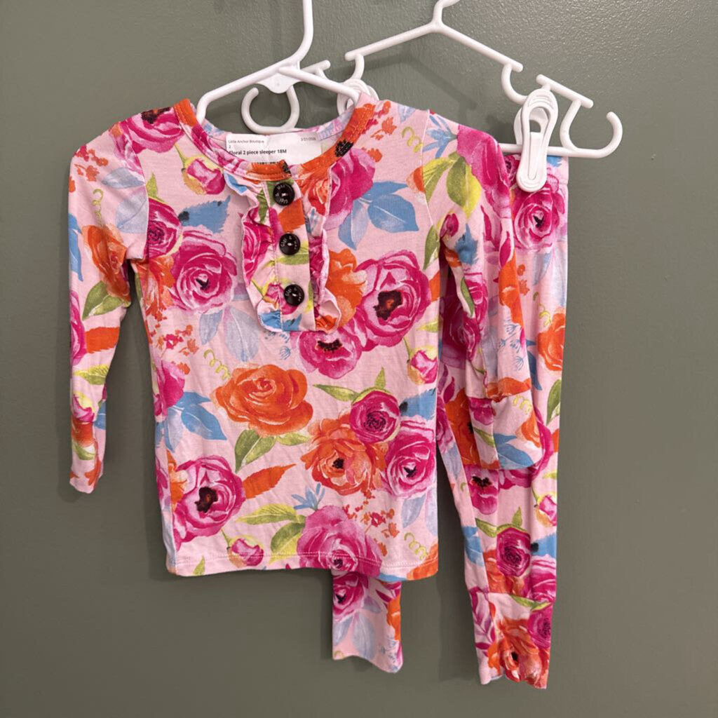 Orange and pink floral sleeper