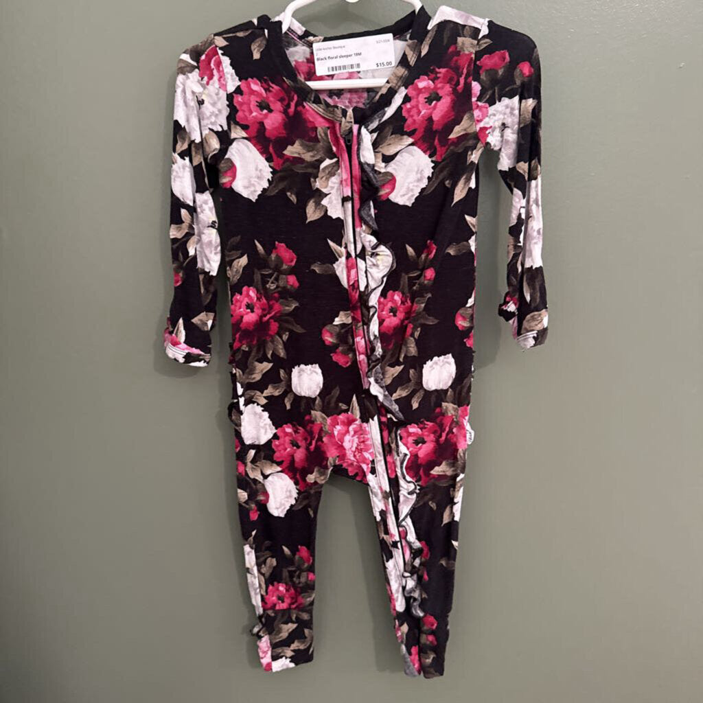 Black floral sleeper