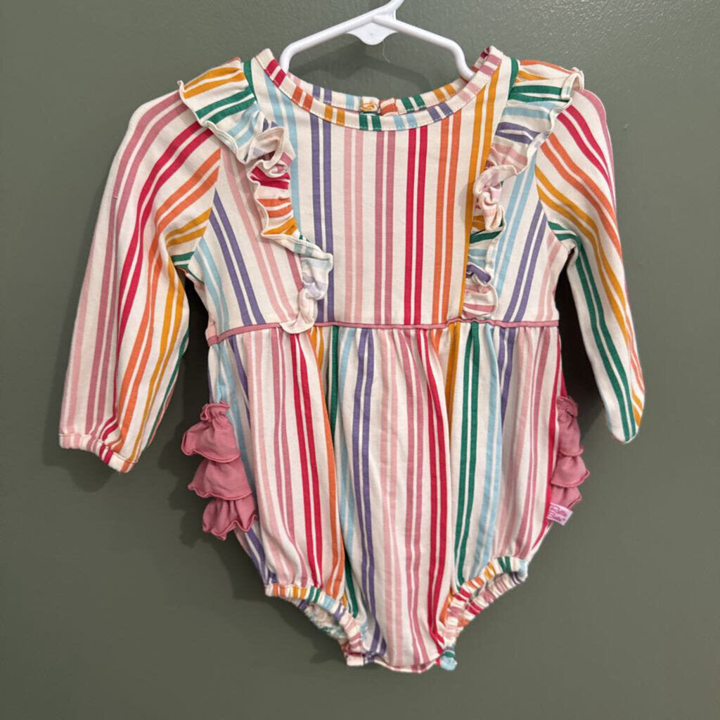 Striped long sleeve bubble