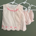 Pink french knot diaper set
