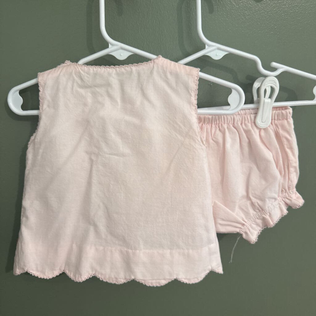 Pink french knot diaper set