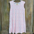 pink floral strip dress