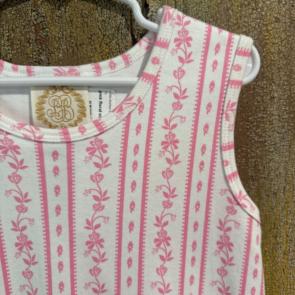 pink floral strip dress