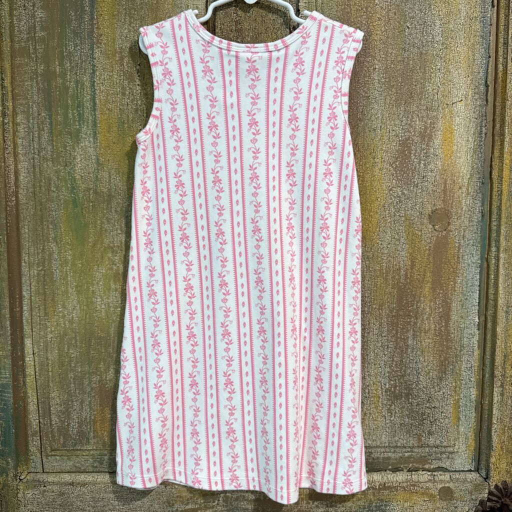 pink floral strip dress