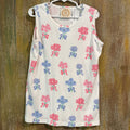 Pink and Blue floral top