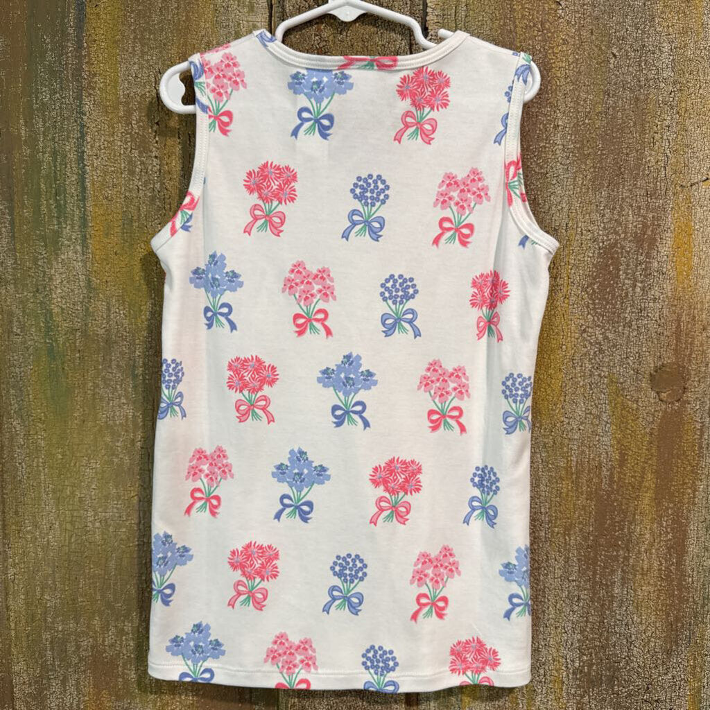 Pink and Blue floral top