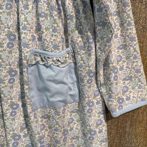 blue floral dress with pockets