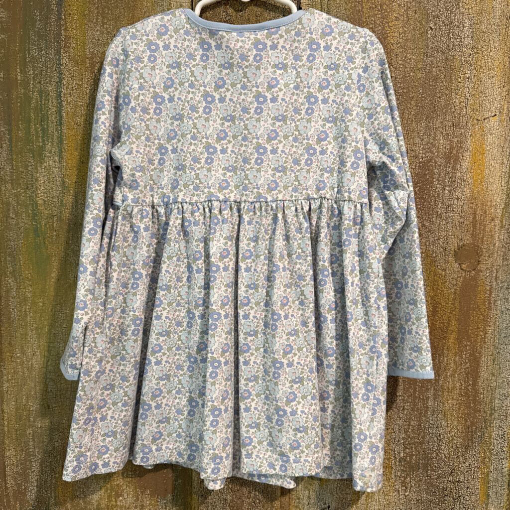 blue floral dress with pockets