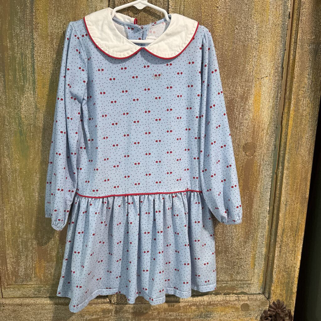 blue cherry dress