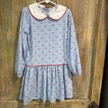 blue cherry dress