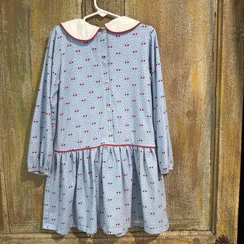 blue cherry dress