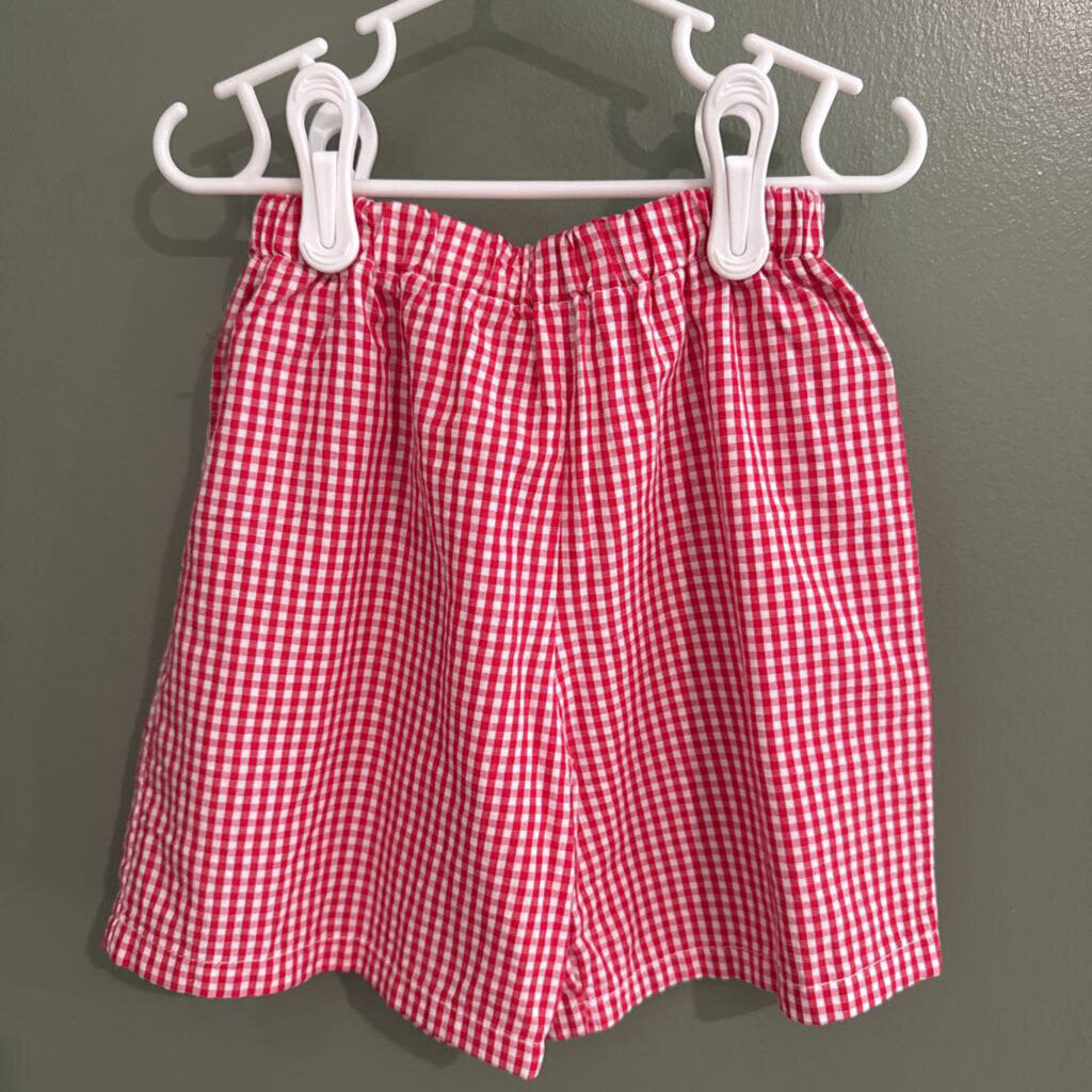 red gingham shorts