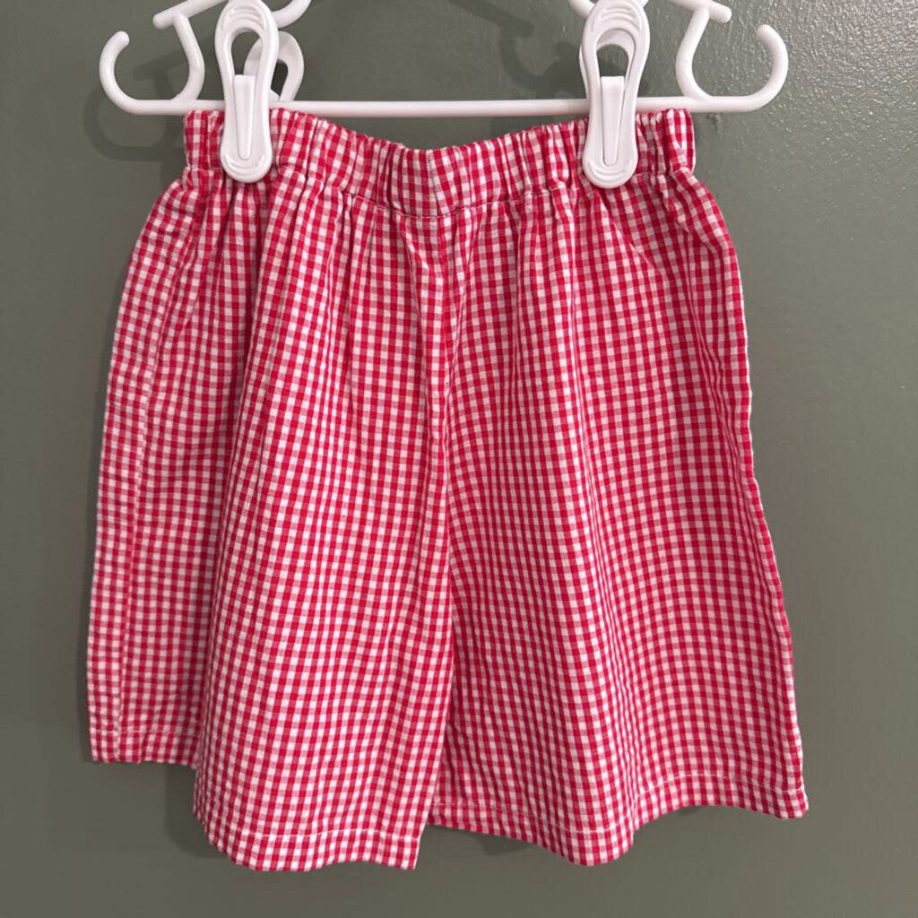 red gingham shorts