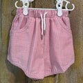 girls red stripe shorts