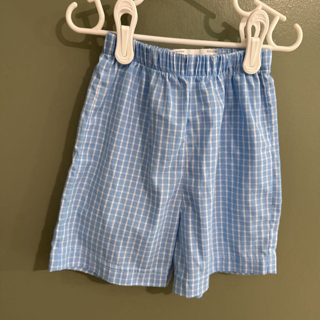 Blue and white shorts
