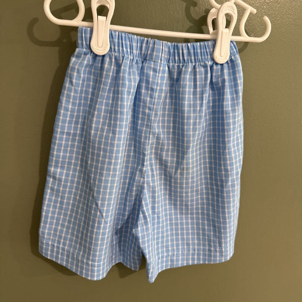 Blue and white shorts