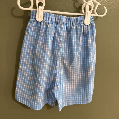 Blue and white shorts