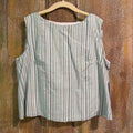 green stripe short set