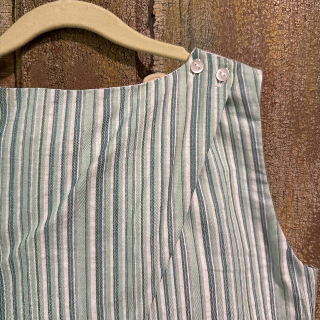 green stripe short set