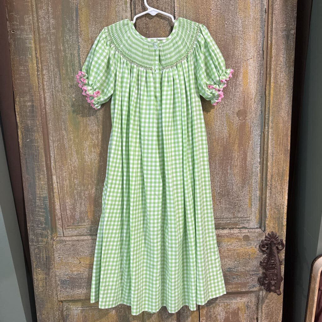 green smock bunny dress