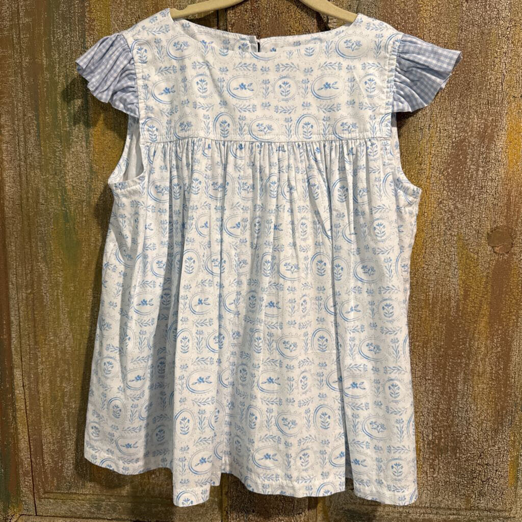 hannah kate blue and white shirt