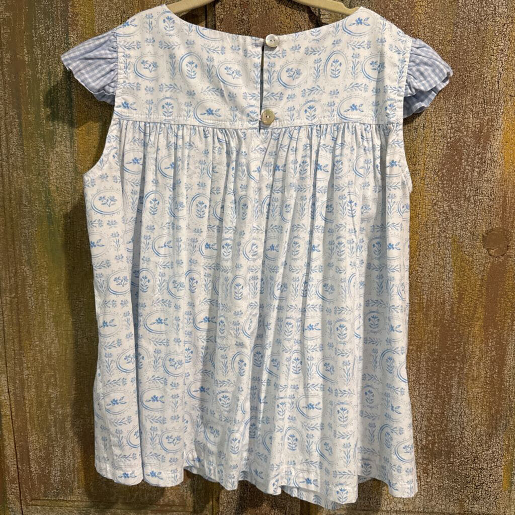 hannah kate blue and white shirt