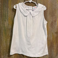 stitchy fish white collard top