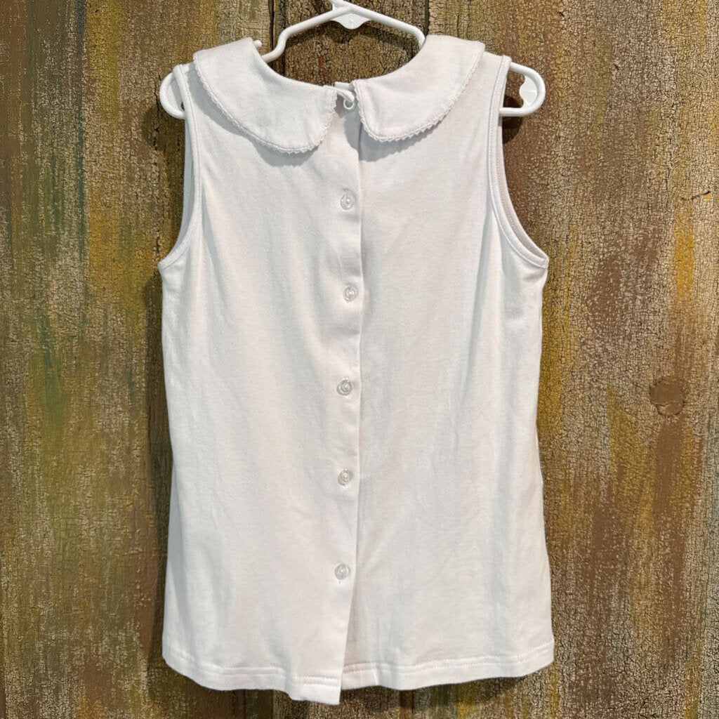 stitchy fish white collard top