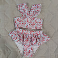 floral 2 piece bathing suit