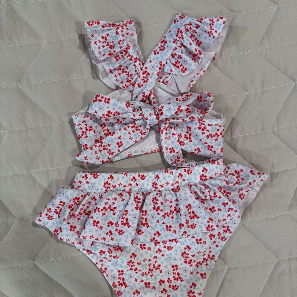 floral 2 piece bathing suit