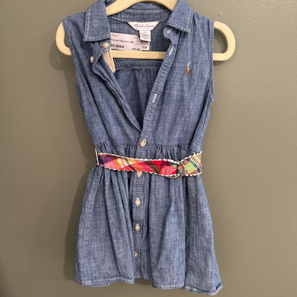 denim dress with bloomers