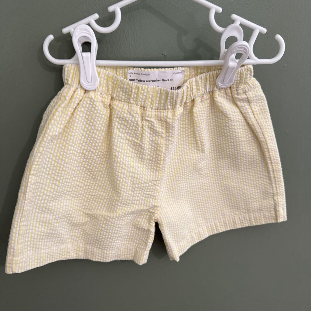 TBBC Yellow Seersucker Short