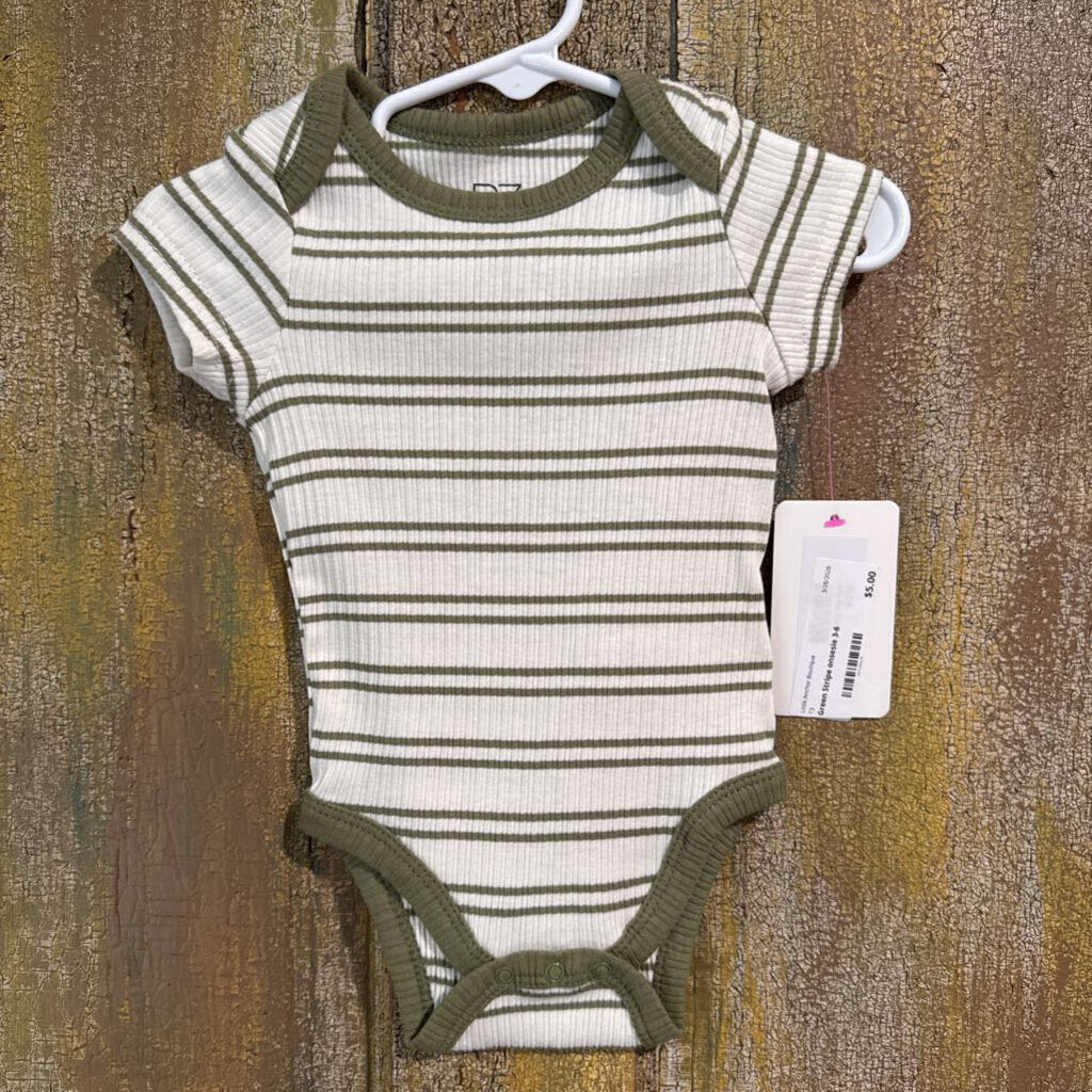 Green Striped onesie