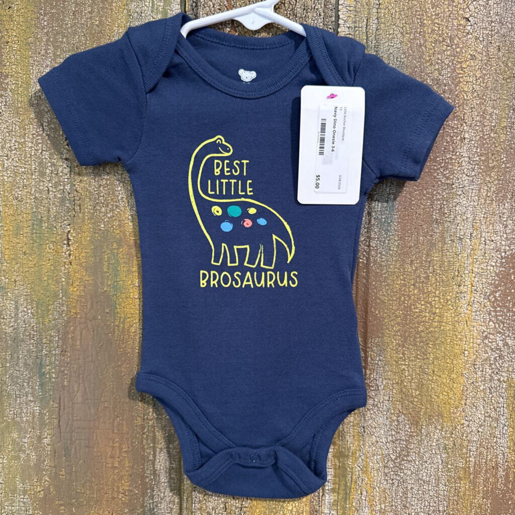 Navy Dino Onesie