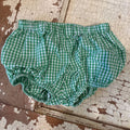 Green Gingham Diaper Cover