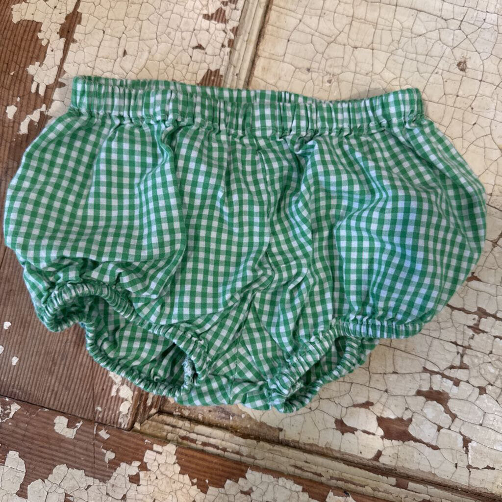 Green Gingham Diaper Cover