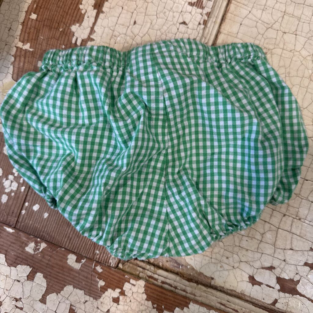 Green Gingham Diaper Cover