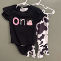 Cow ONEsie w/cow print bell bottoms