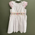 White flower smock dress