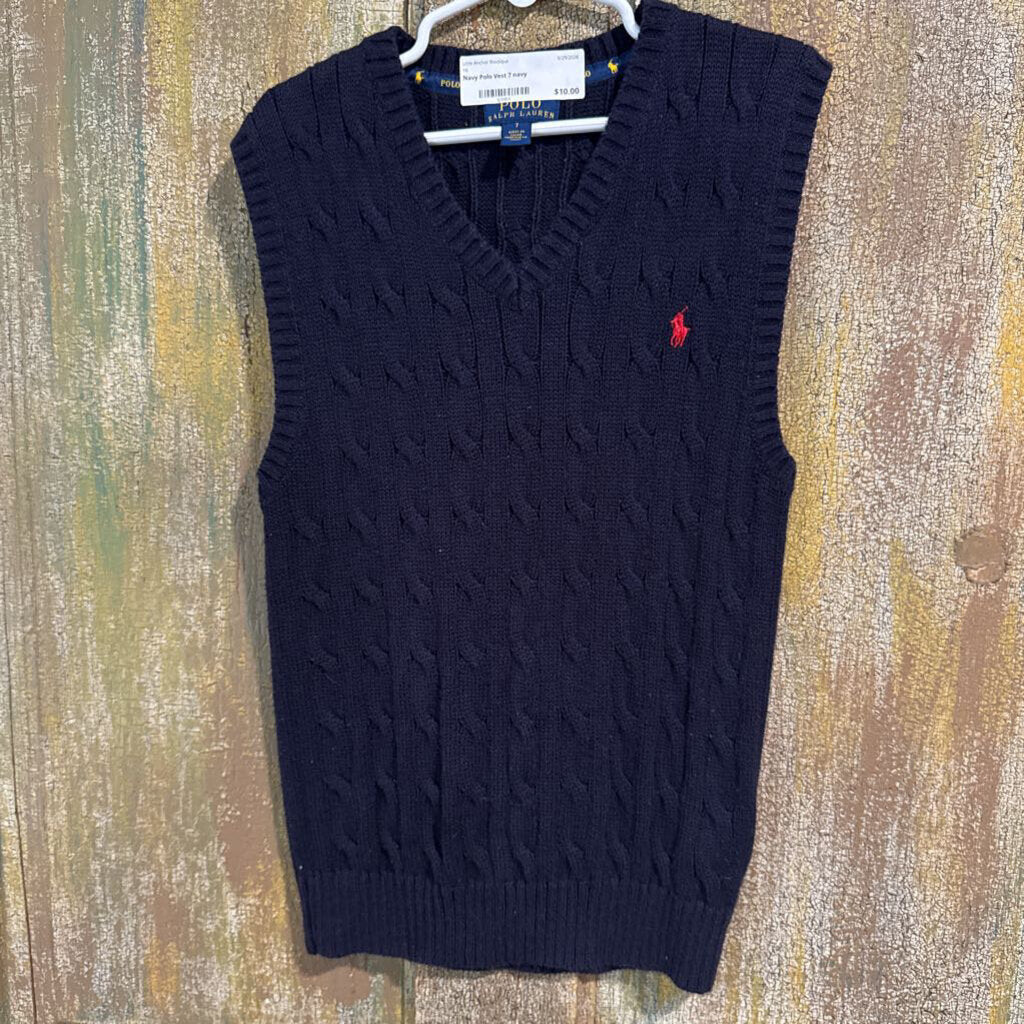 Navy Polo Vest