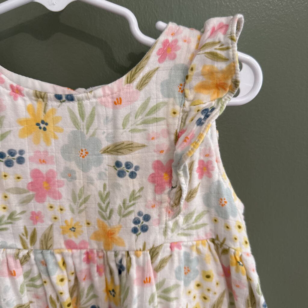 Stitchy Fish Linen Floral Dress