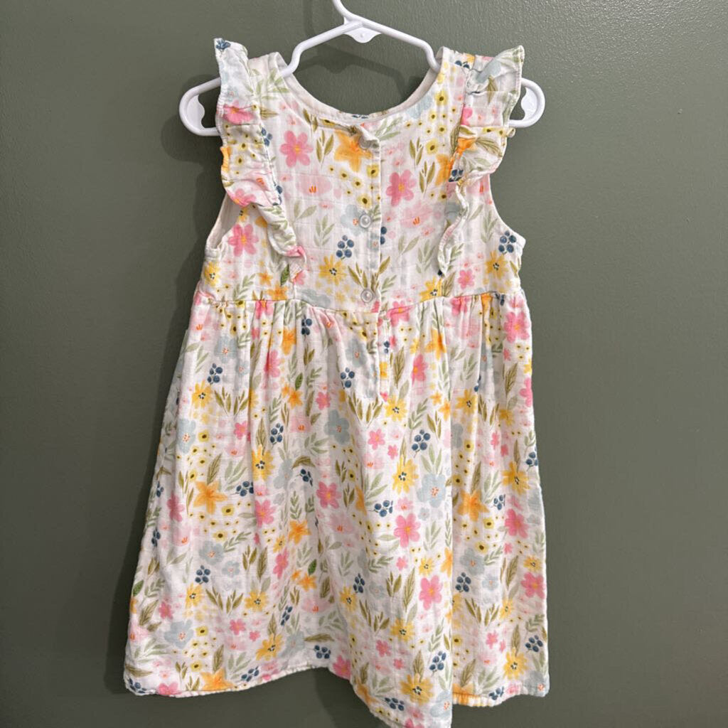 Stitchy Fish Linen Floral Dress