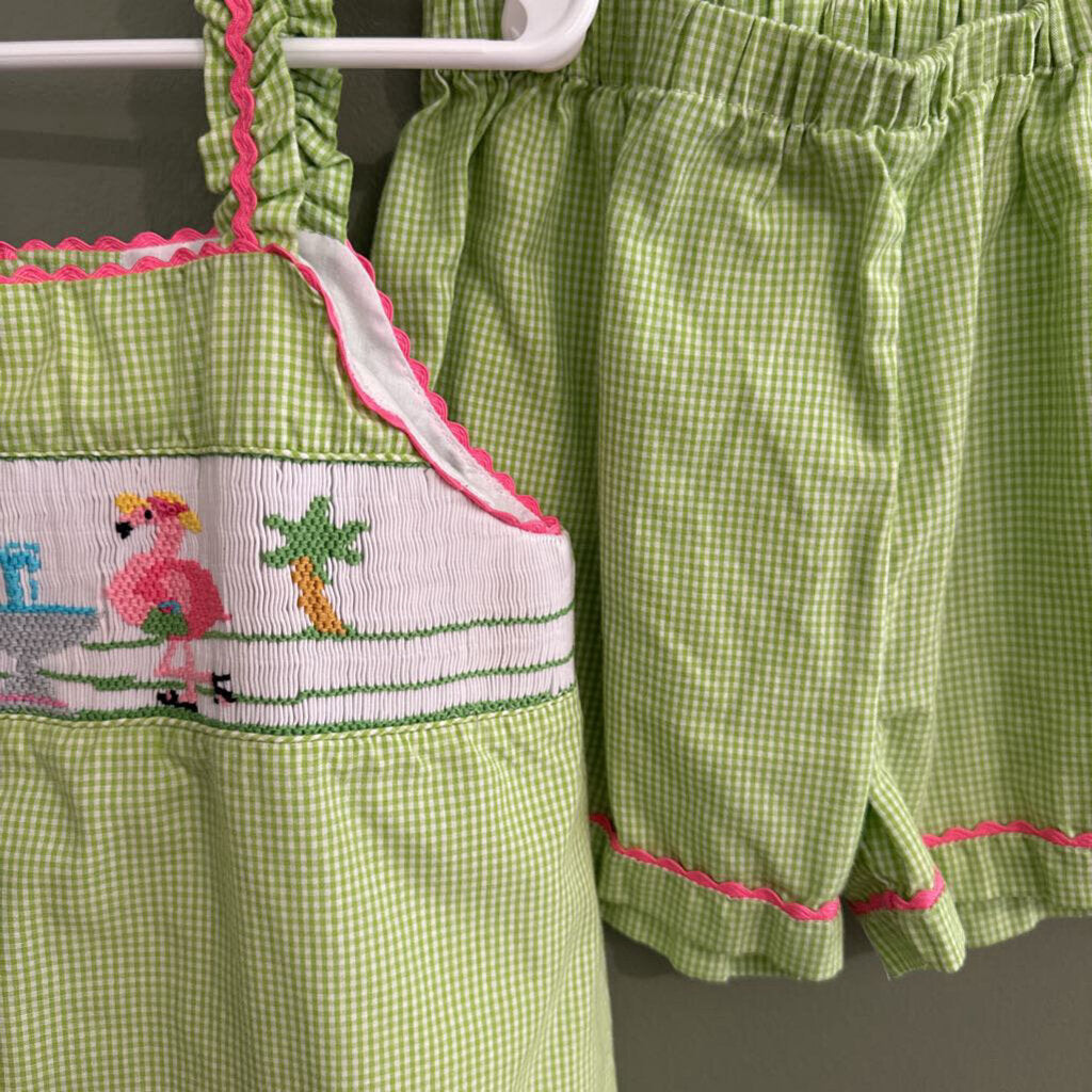 Smocked Flamingo Short Set