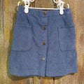 Blue Corduroy Skirt