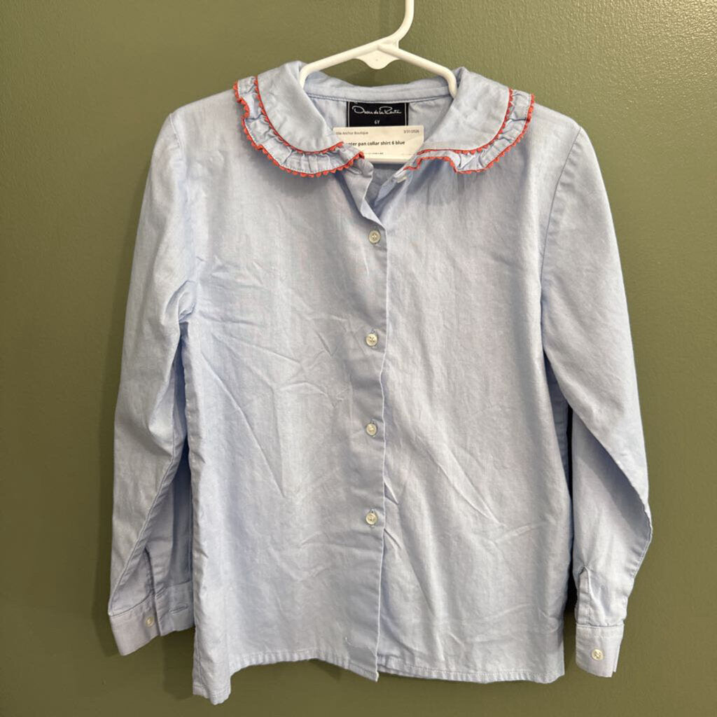 Blue peter pan collar shirt