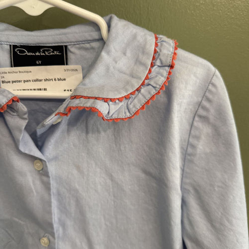 Blue peter pan collar shirt